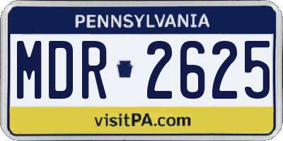 PA license plate MDR2625