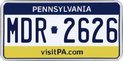 PA license plate MDR2626