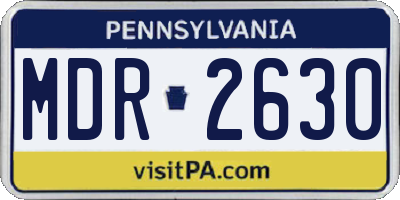 PA license plate MDR2630