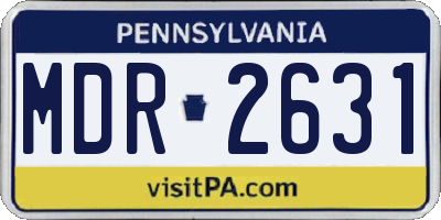 PA license plate MDR2631