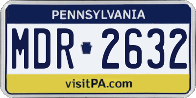 PA license plate MDR2632