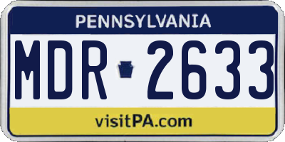 PA license plate MDR2633