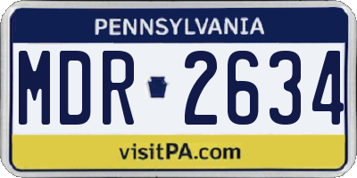 PA license plate MDR2634