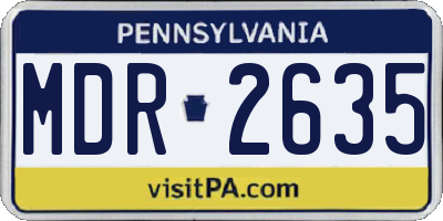PA license plate MDR2635