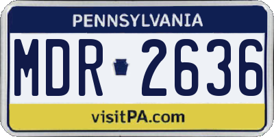 PA license plate MDR2636