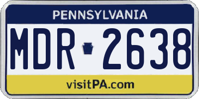 PA license plate MDR2638
