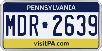 PA license plate MDR2639