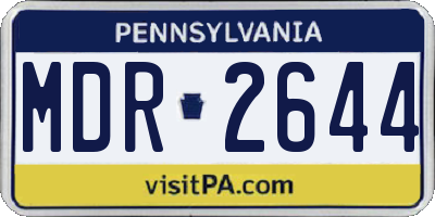 PA license plate MDR2644