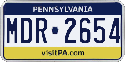 PA license plate MDR2654