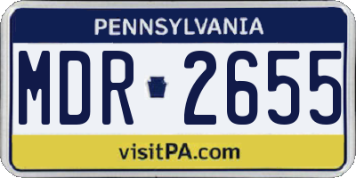 PA license plate MDR2655