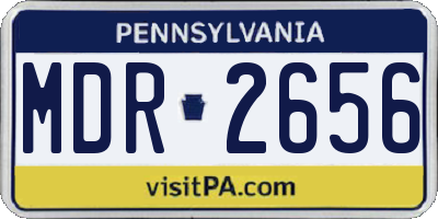 PA license plate MDR2656