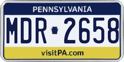 PA license plate MDR2658