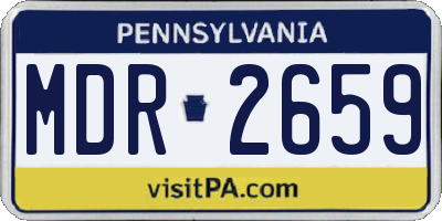 PA license plate MDR2659