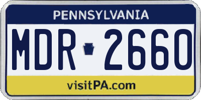 PA license plate MDR2660