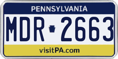 PA license plate MDR2663
