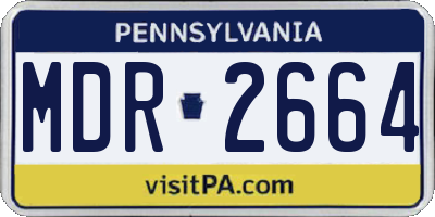 PA license plate MDR2664