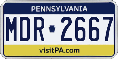 PA license plate MDR2667