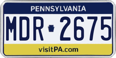 PA license plate MDR2675
