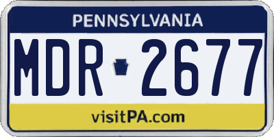 PA license plate MDR2677