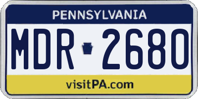 PA license plate MDR2680