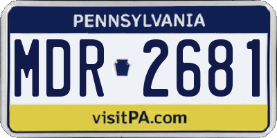PA license plate MDR2681