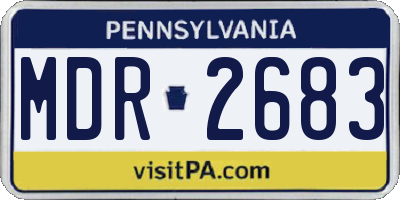 PA license plate MDR2683