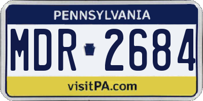 PA license plate MDR2684