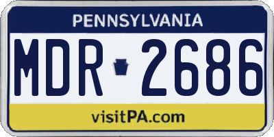 PA license plate MDR2686