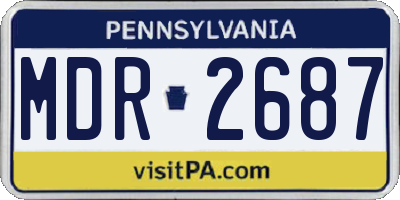 PA license plate MDR2687