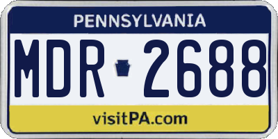 PA license plate MDR2688