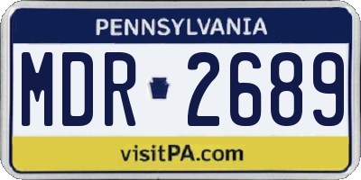 PA license plate MDR2689
