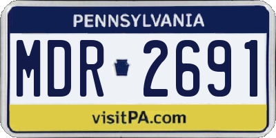 PA license plate MDR2691