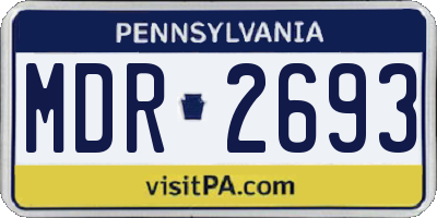 PA license plate MDR2693