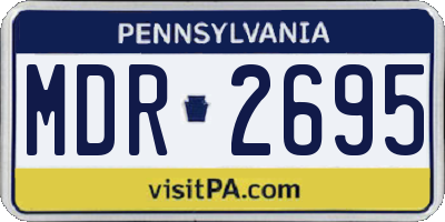 PA license plate MDR2695