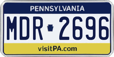 PA license plate MDR2696