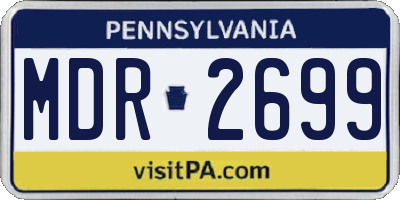 PA license plate MDR2699
