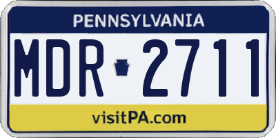 PA license plate MDR2711