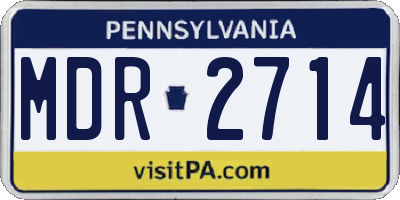PA license plate MDR2714