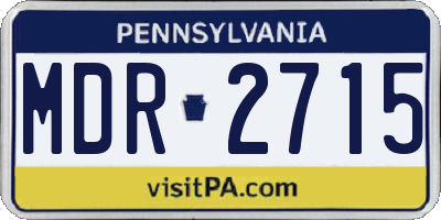 PA license plate MDR2715
