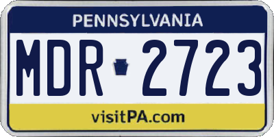 PA license plate MDR2723