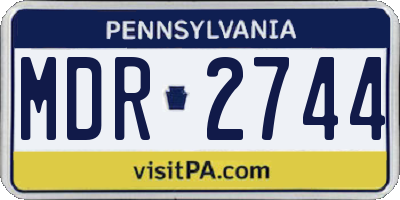 PA license plate MDR2744