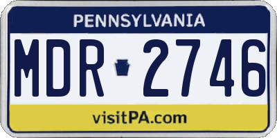 PA license plate MDR2746