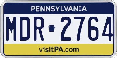 PA license plate MDR2764