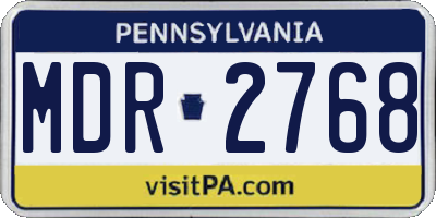 PA license plate MDR2768