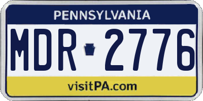 PA license plate MDR2776