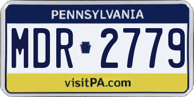 PA license plate MDR2779