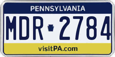 PA license plate MDR2784