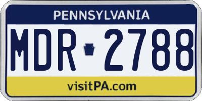 PA license plate MDR2788