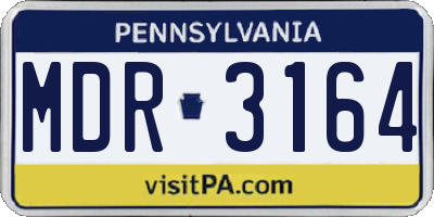PA license plate MDR3164