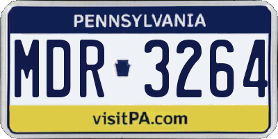 PA license plate MDR3264